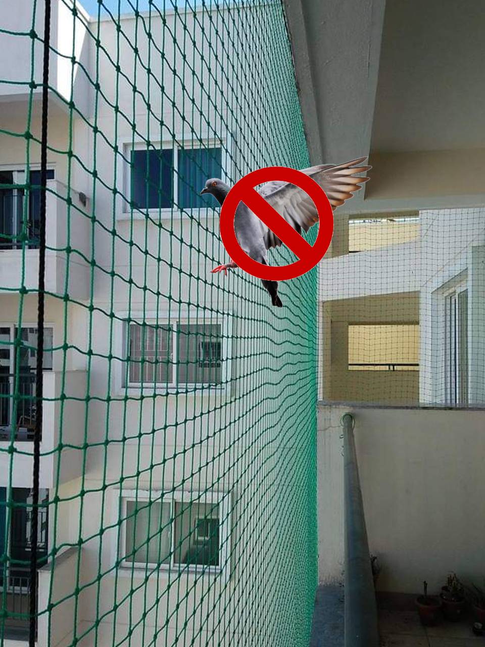 Pigeon Nets for Balconies | Call 9995922293 Nets Fixing at Lowest Cost.